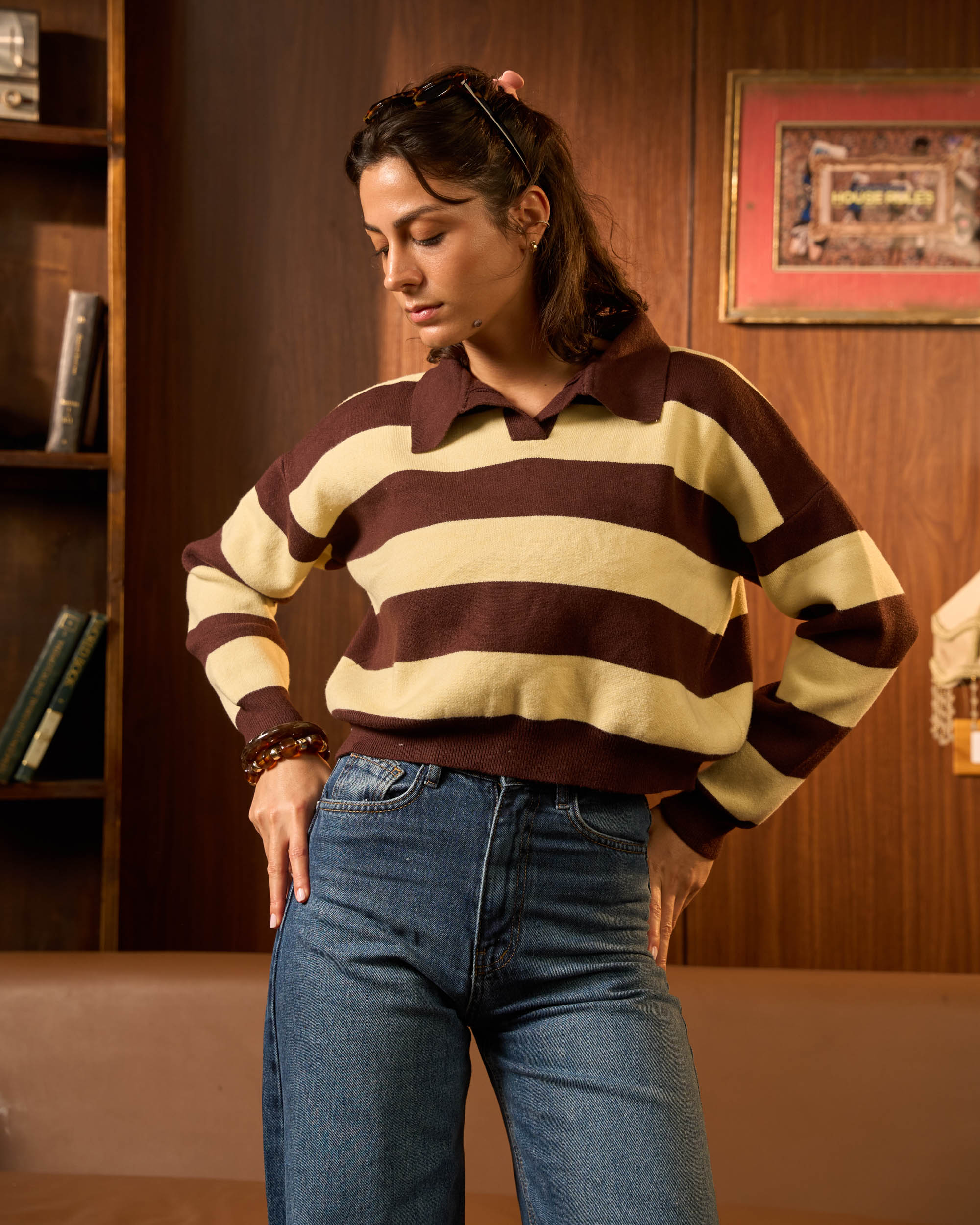 Honey Striped Soft Knit Polo - ricardofort