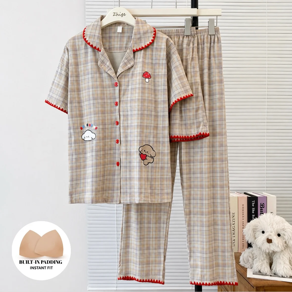 Mellow Mushroom Padded Nightsuit -3pcs Set - ricardofort