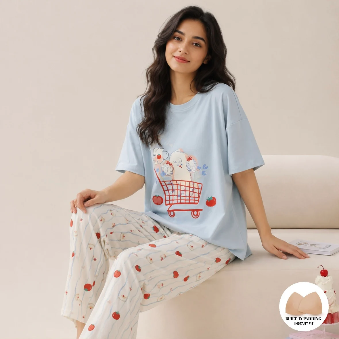 Happy Cart Padded Nightsuit Set - ricardofort
