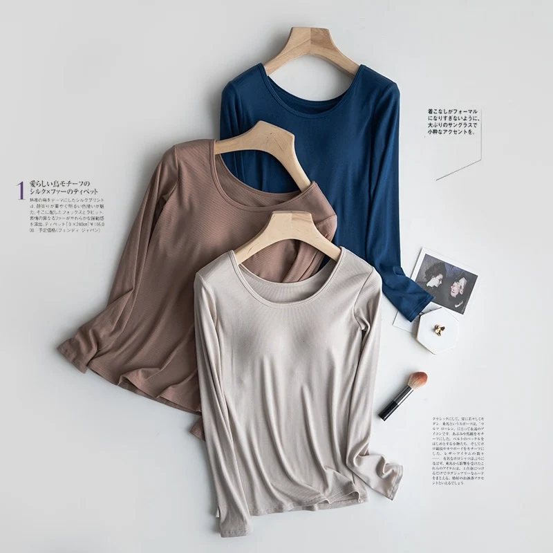 Dia Full Slevees Built in Bra Tshirt - ricardofort
