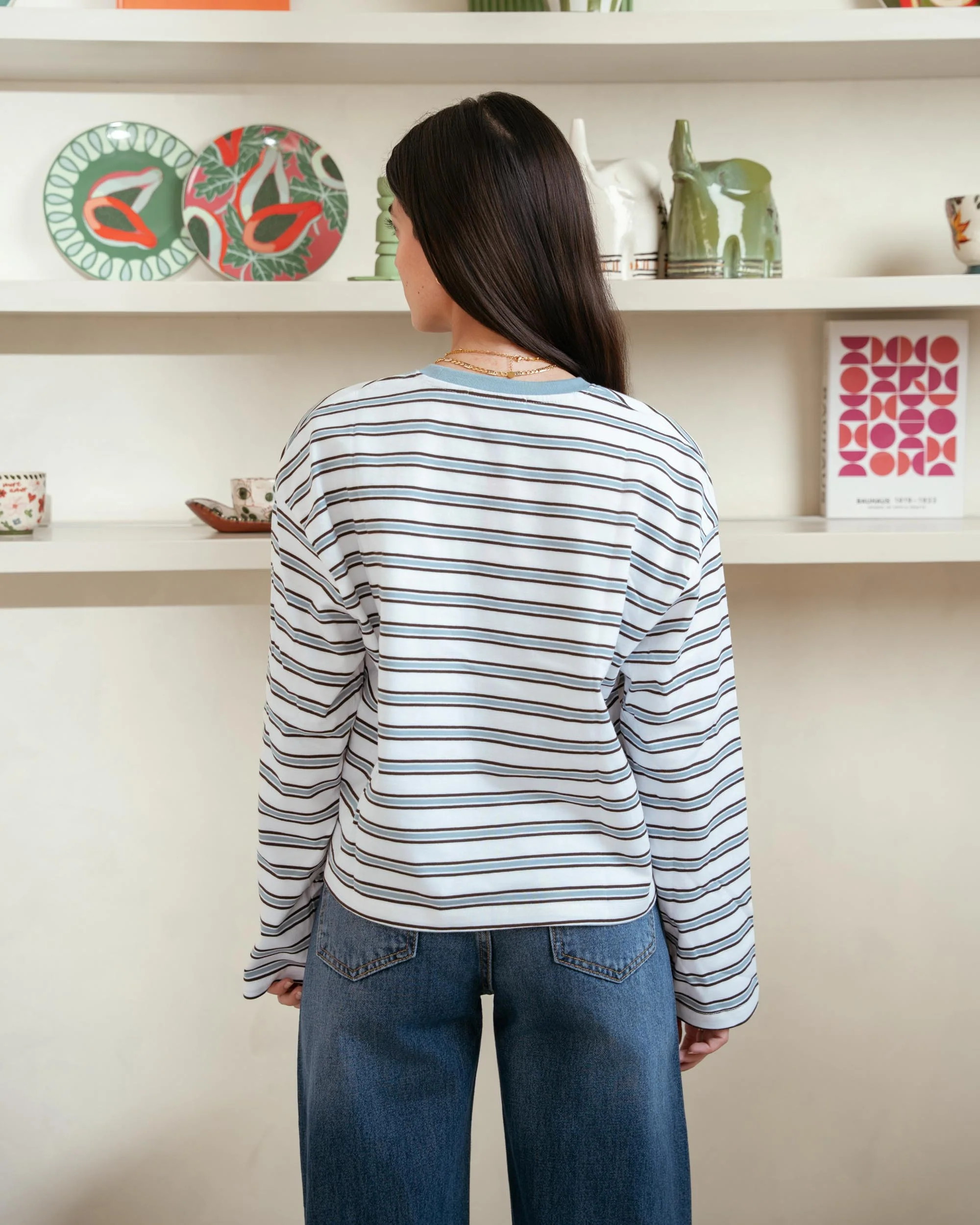 Cloud Cocoa Striped Long Sleeves T-shirt - ricardofort