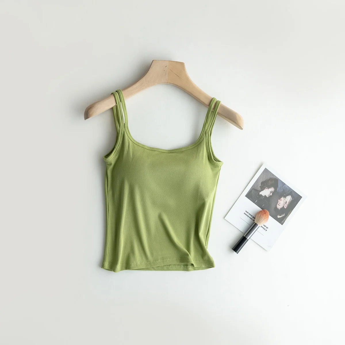 Crimson Ribbed Built-In Bra Camisole - ricardofort