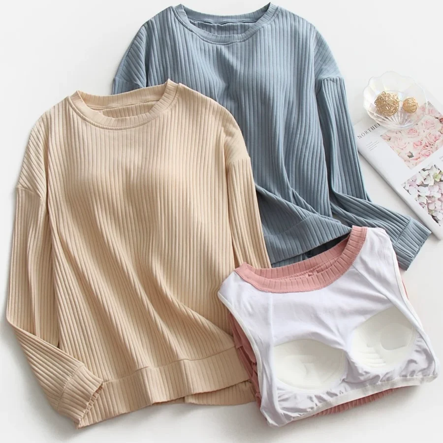 Minimal Muse Ribbed Built-In Bra Tshirt - ricardofort