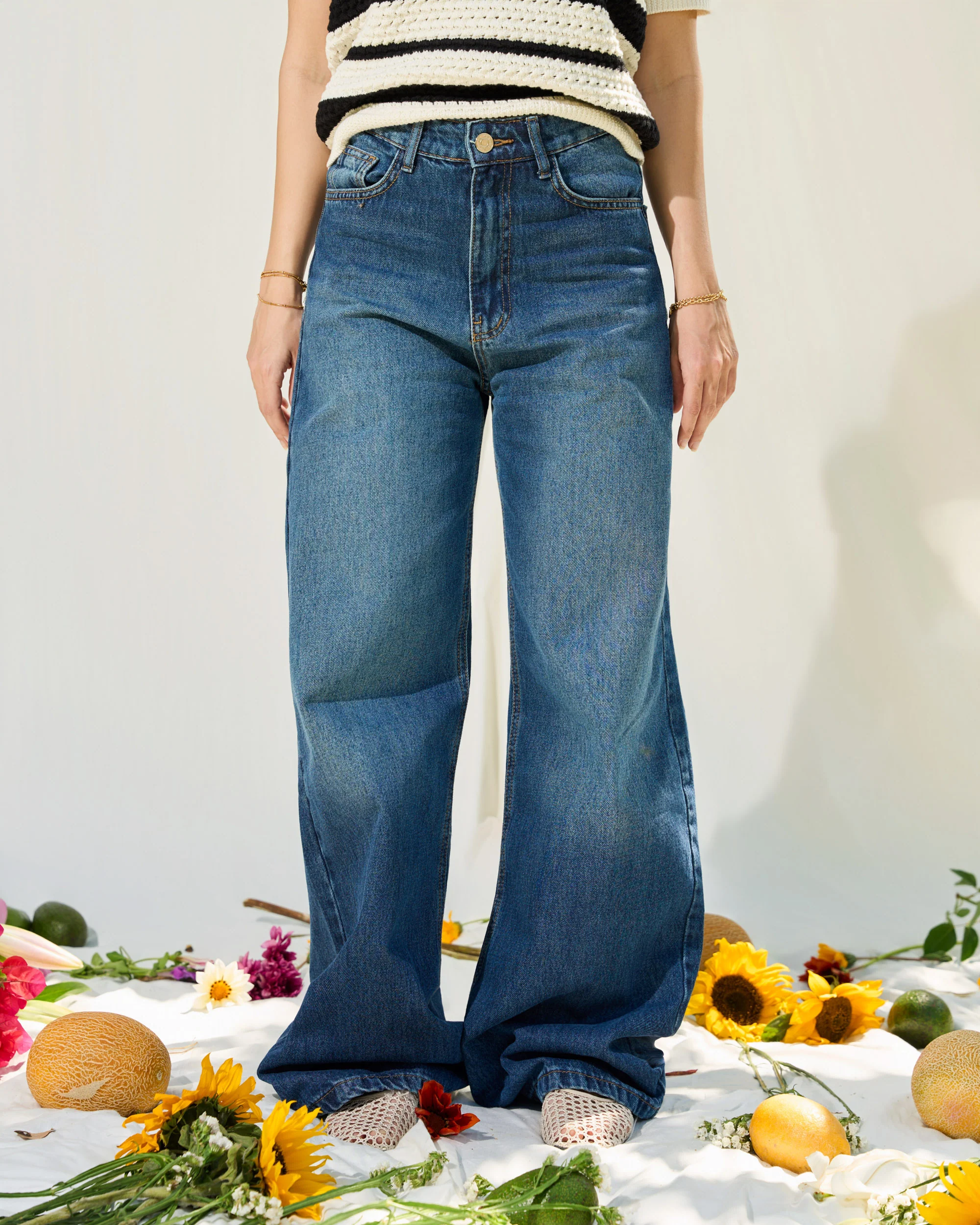 Blue Wide Leg Jeans - ricardofort
