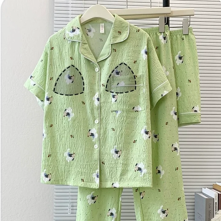 Green Puppy Tales Padded Nightsuit - 3pc Set - ricardofort