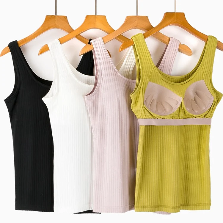 Celine Ribbed Padded Tank Top - ricardofort