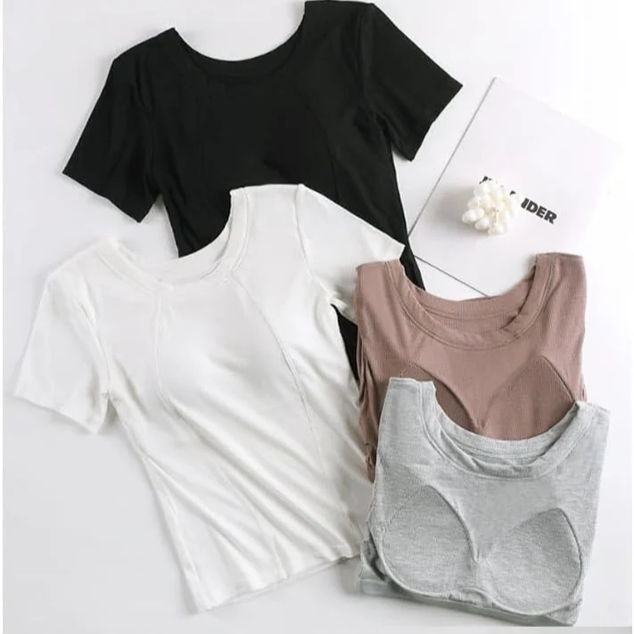 Supreme Plus Size Built-In Bra T-Shirt - ricardofort