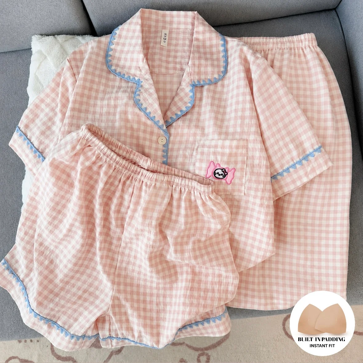 Pink Picnic Padded Nightsuit -3pc Set - ricardofort
