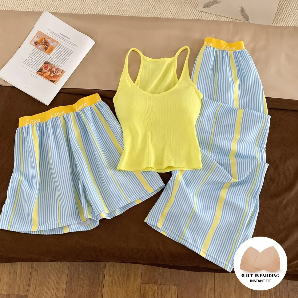 Lemon Sorbet Padded Lounge Set - 3pc Set - ricardofort
