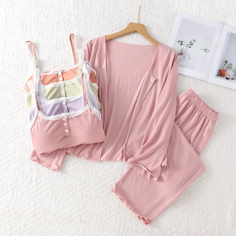 Serene Comfort Padded Nightsuit - 3Pc Set - ricardofort