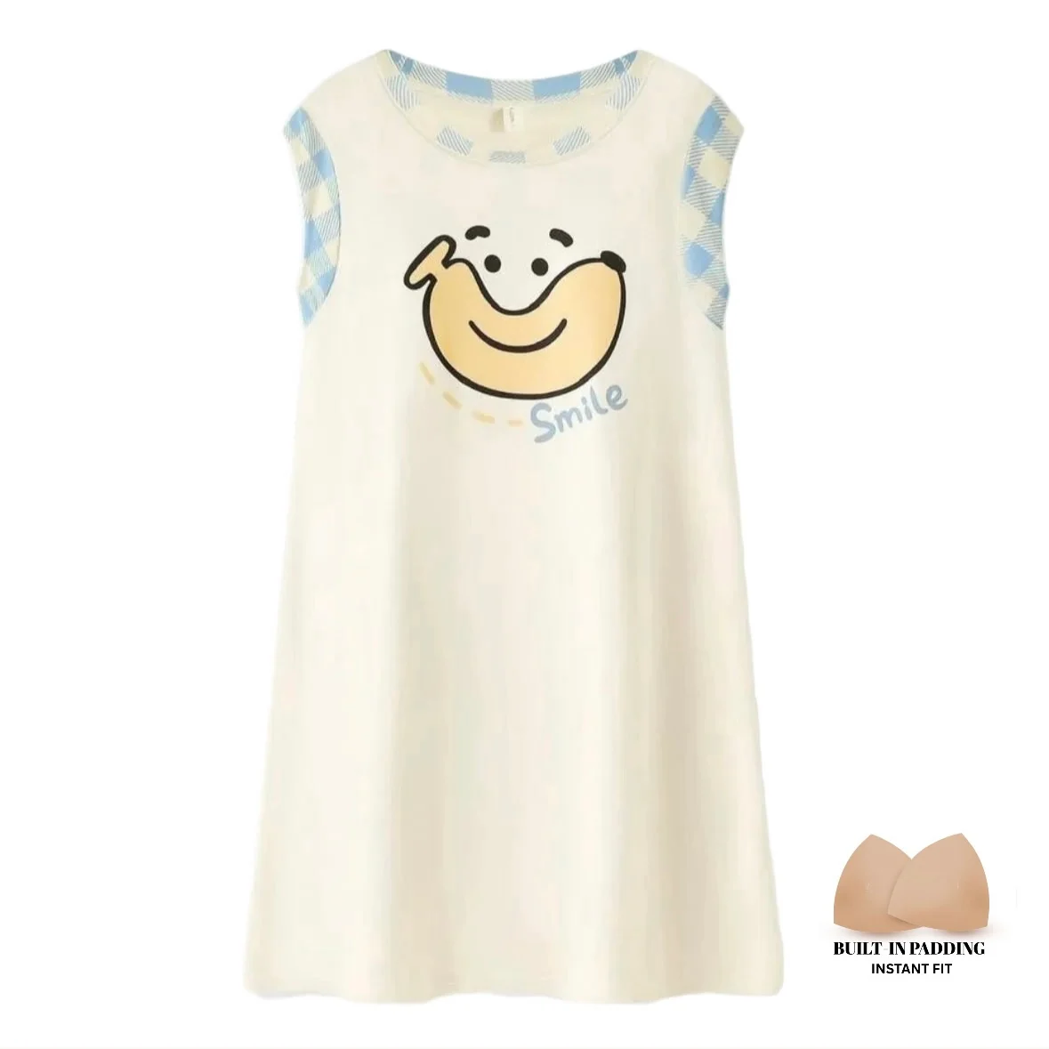 Smile & Snooze Padded Night Dress - ricardofort