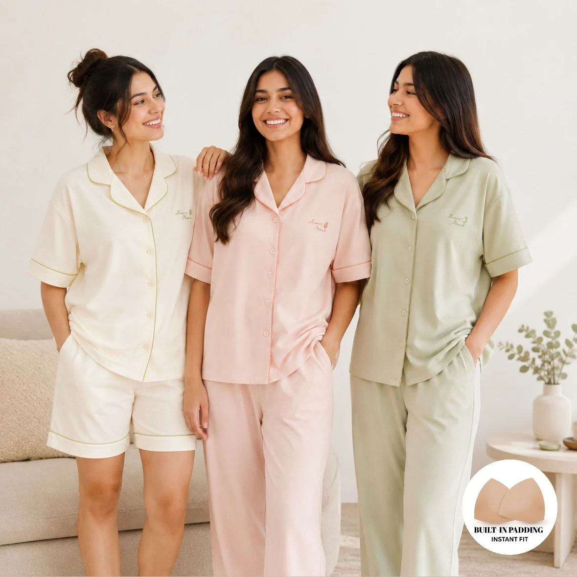 Essential Comfort Padded Nightsuit Set - 3pc Set - ricardofort