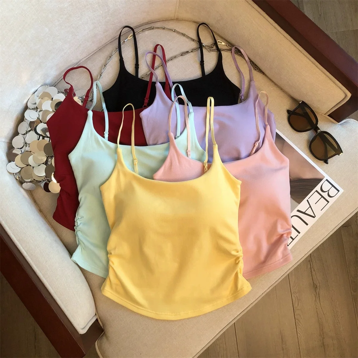 Greece Glow Built-In Bra Top - ricardofort