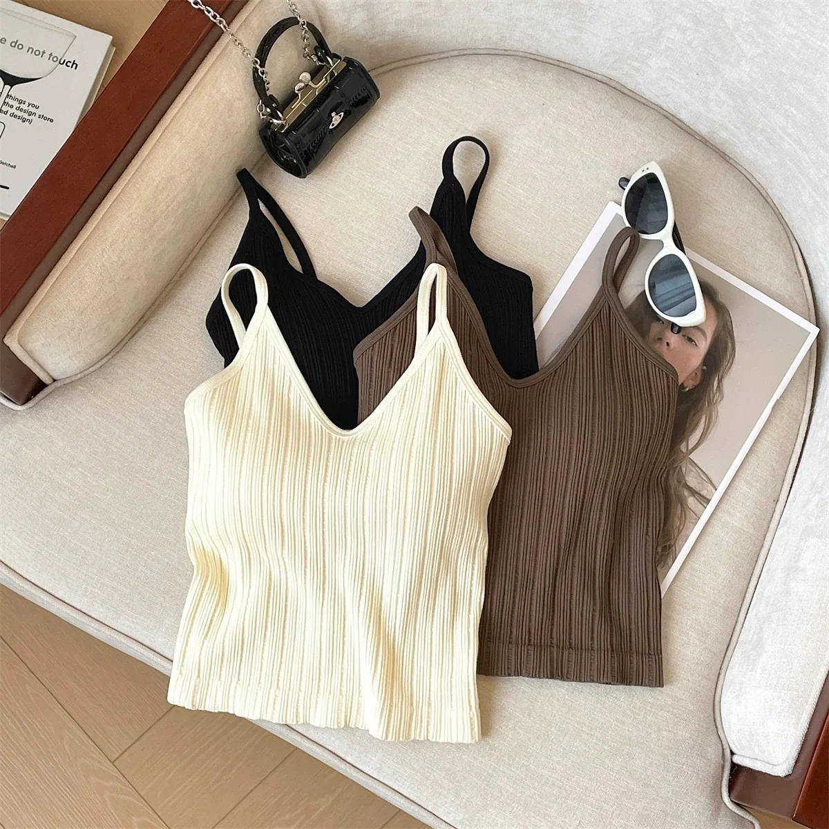 Maui Ribbed Built-in Bra Top - ricardofort