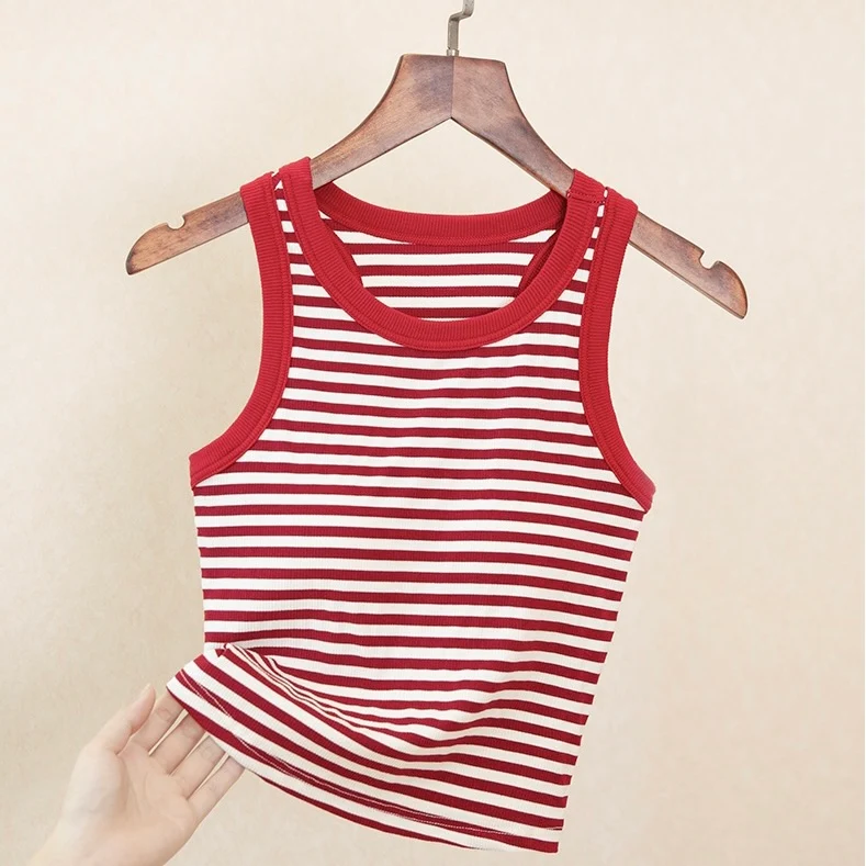 Kyla Striped Padded Tank Top - ricardofort