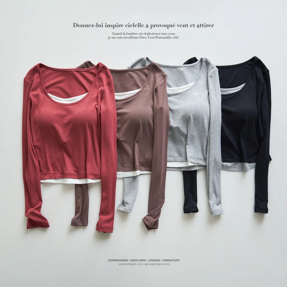 Rose Layered Built-In Bra Tshirt - ricardofort