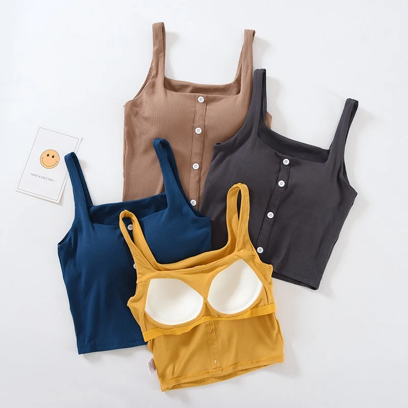 Alivia Button-Up Padded Camisole - ricardofort