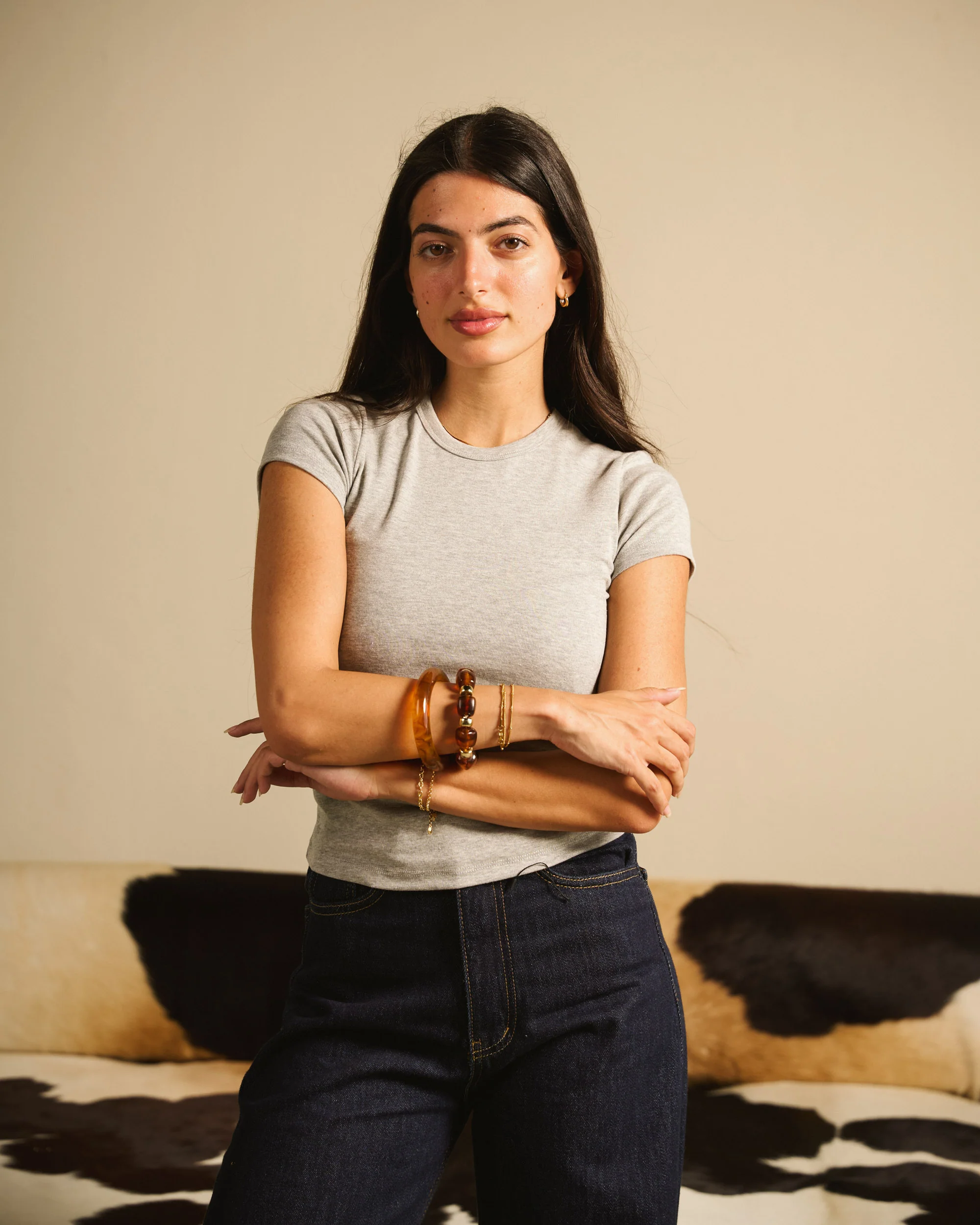 Heather Grey Basic Ribbed T-shirt - ricardofort