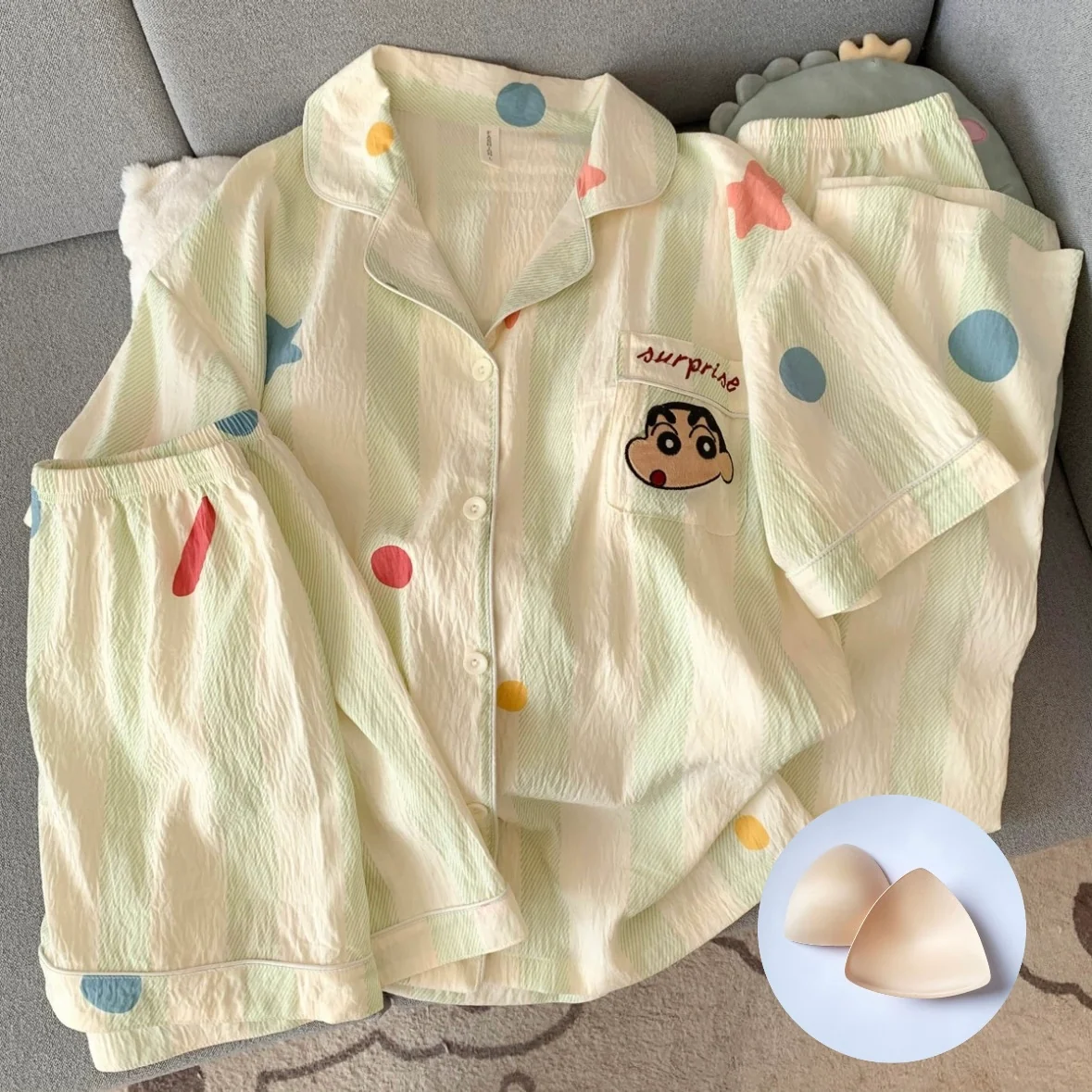 Stary Shinchan Padded Nightsuit - 3pc Set - ricardofort