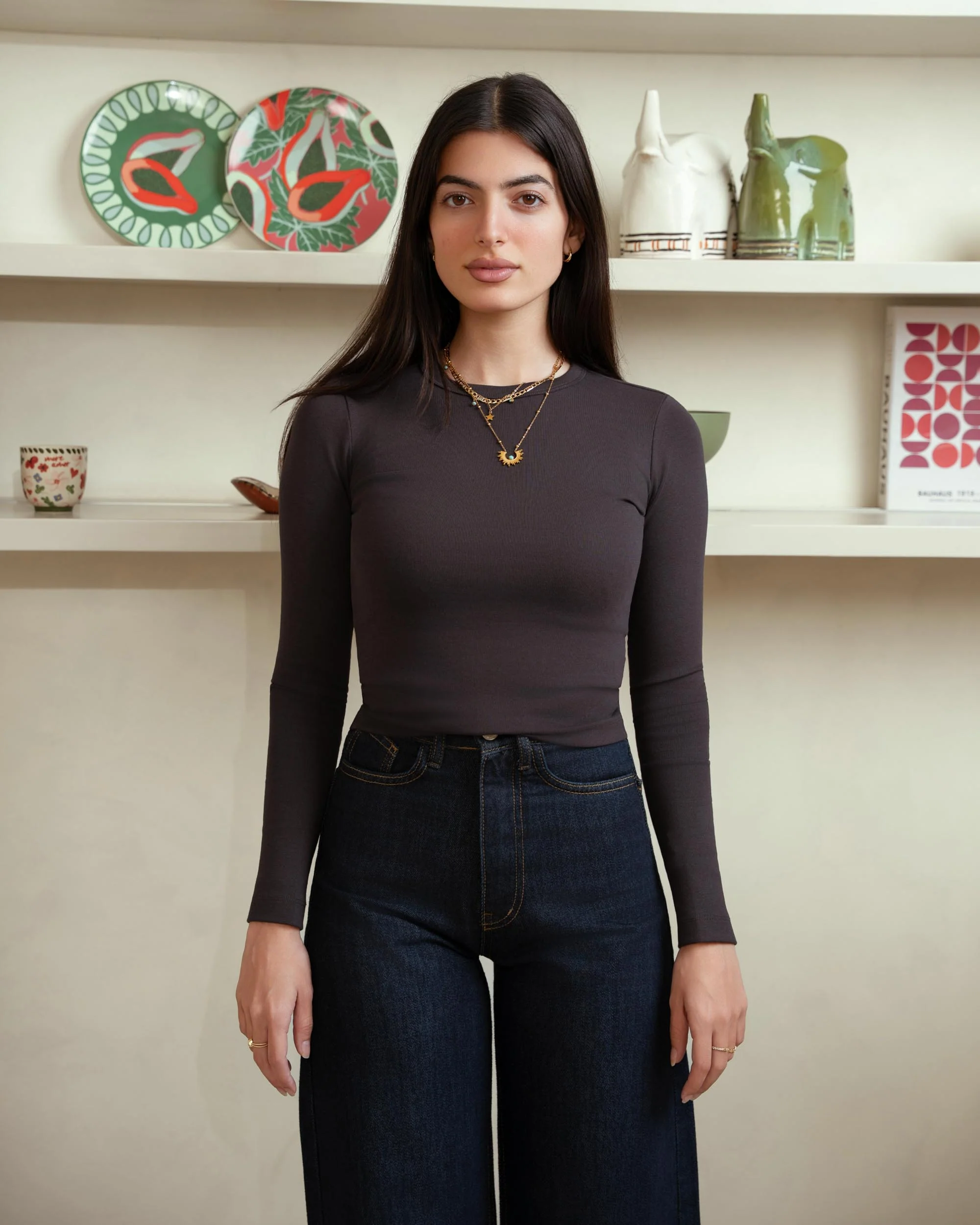 Steel Basic Ribbed Long Sleeves Tshirt - ricardofort
