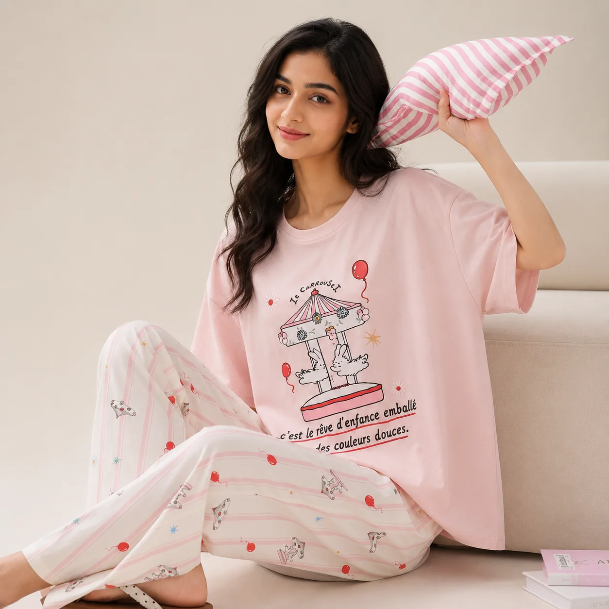 Whimsical Carousel Padded Nightsuit Set - ricardofort