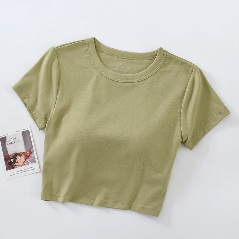 Evie Built-In Bra Crop T-shirt - ricardofort