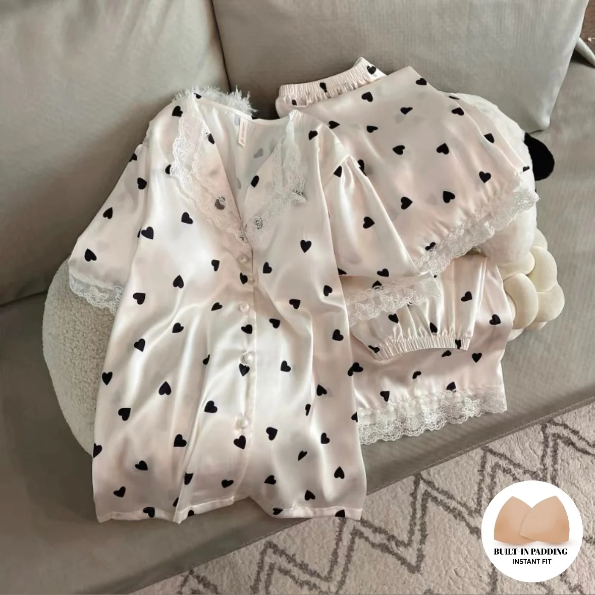 Forever Hearts Padded Nightsuit Set - ricardofort