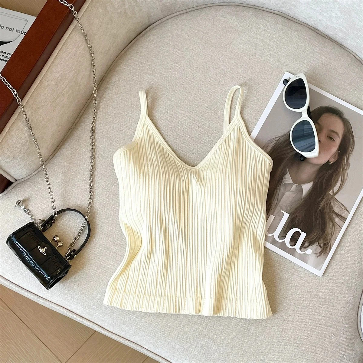 Maui Ribbed Built-in Bra Top - ricardofort