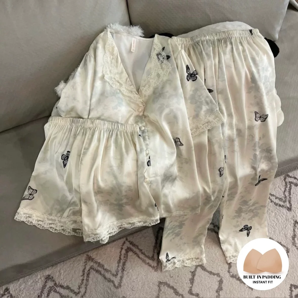 Enchanted Butterfly Padded Nightsuit- 3pc Set - ricardofort