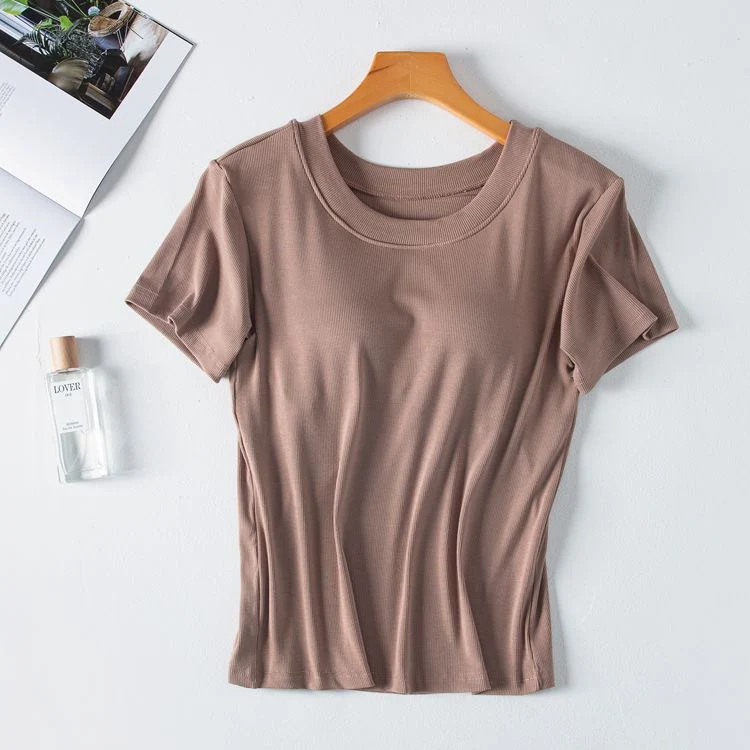 Basics Round Neck Padded T-shirt - ricardofort
