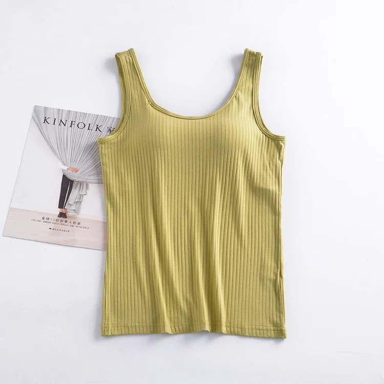 Celine Ribbed Padded Tank Top - ricardofort