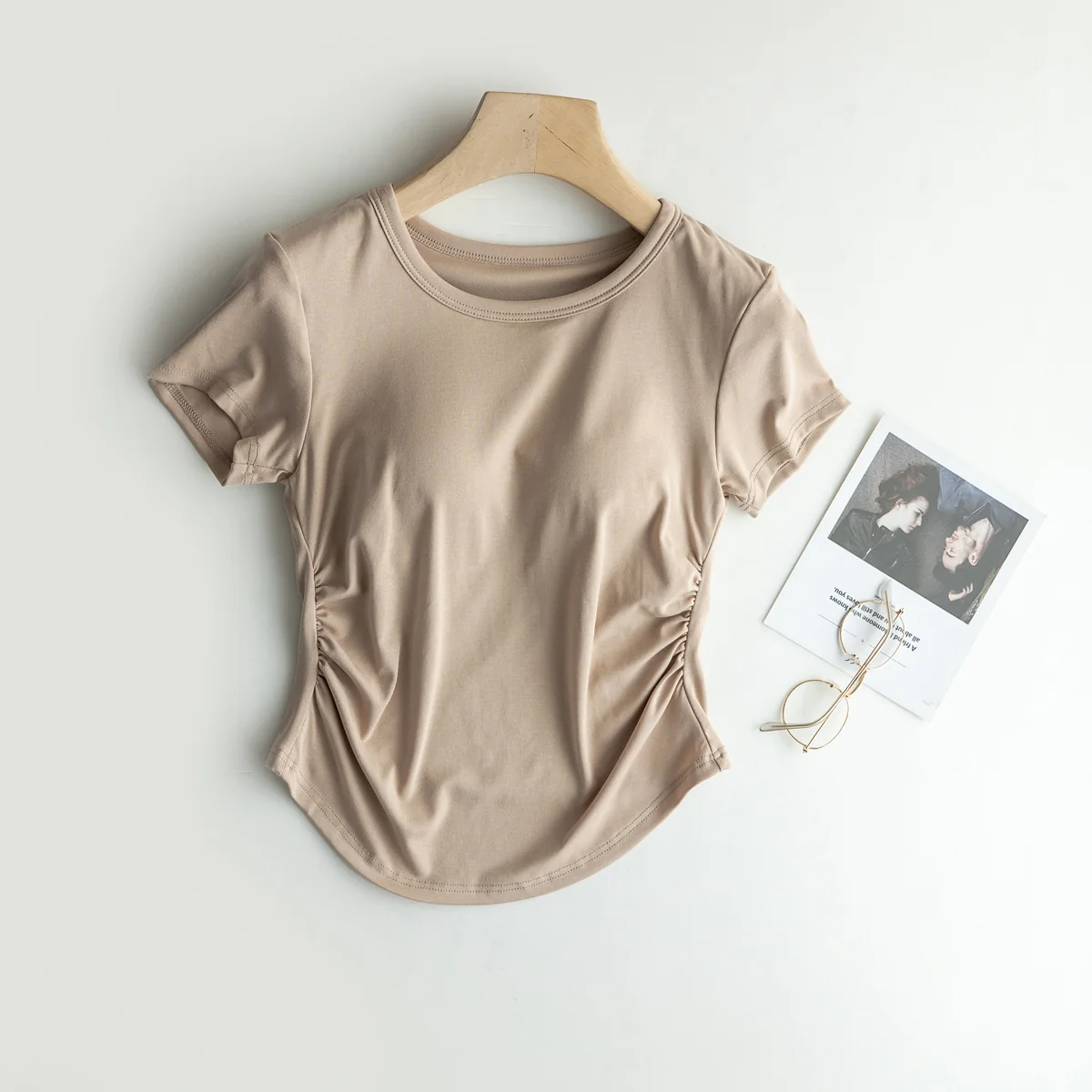 Cinched Waist Padded T-shirt - ricardofort