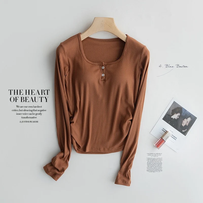 Berry Full Sleeve Built-in Bra T-Shirt - ricardofort