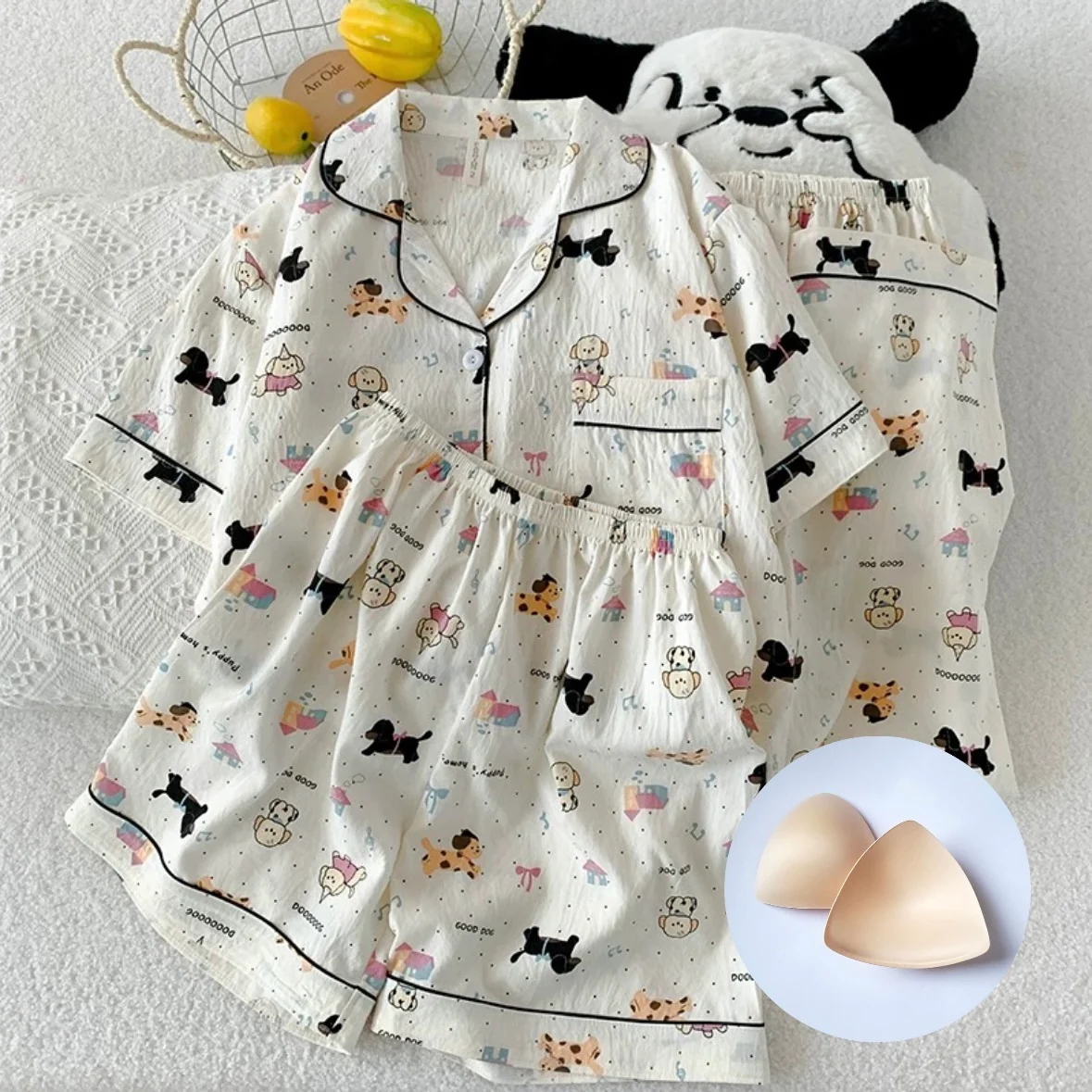 Woof & Snooze Padded Nightsuit - 3pc set - ricardofort