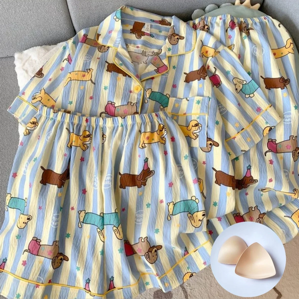 Little Pup Snooze Padded Nightsuit - 3pc Set - ricardofort