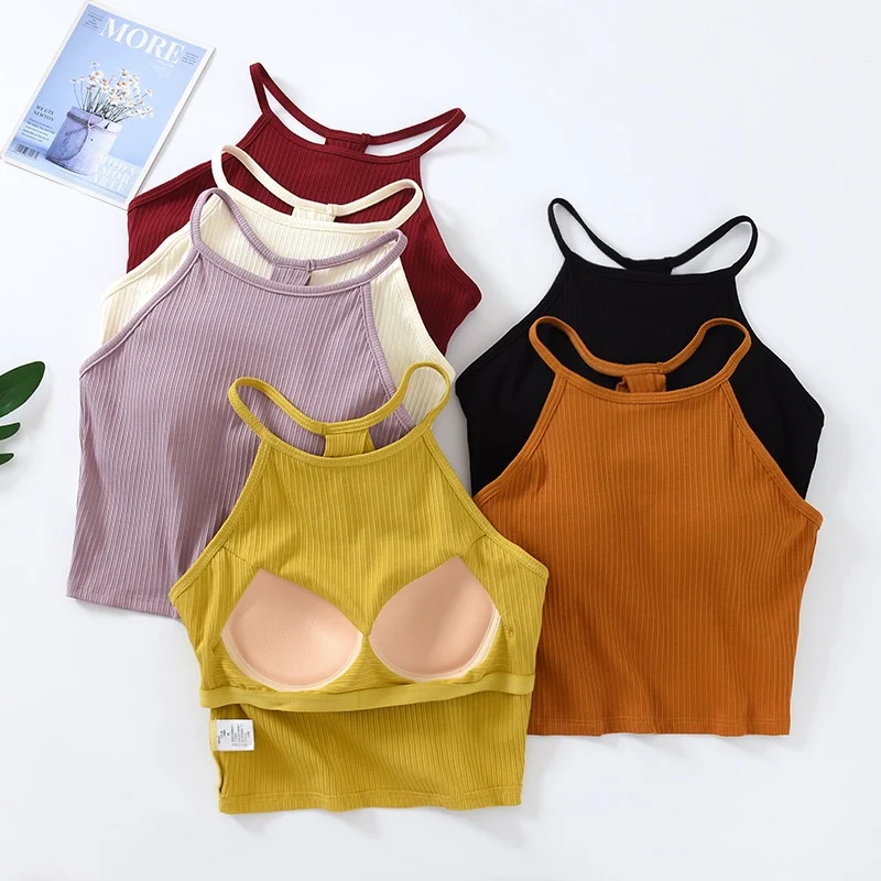 Alpro Halter Neck Built-In Bra Top - ricardofort